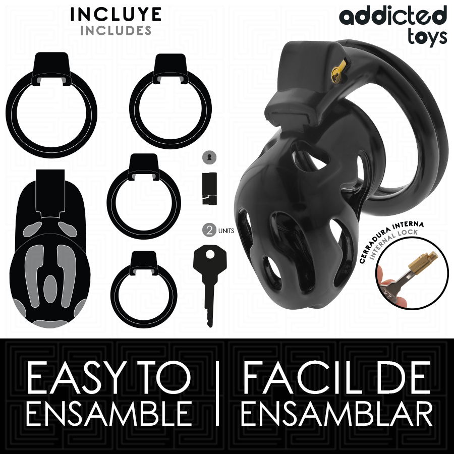 ADDICTED TOYS LOCKED - SEALED CRYPT JAULA PARA PENE 8 CM