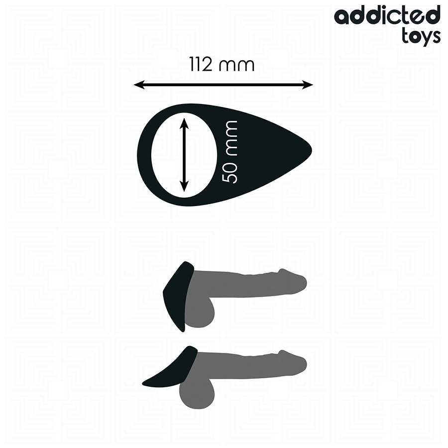 ADDICTED TOYS - ANILLO CON FORMA DE LÁGRIMA PARA EL PENE