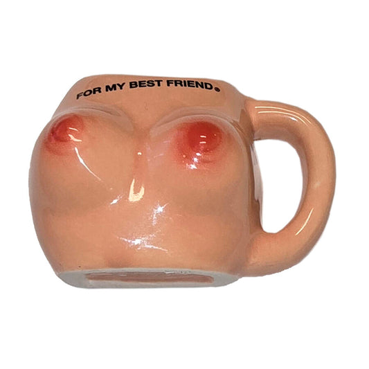 DIABLO PICANTE - IMÁN DE PECHOS EN TAZA CERÁMICA “FOR MY BEST FRIEND”