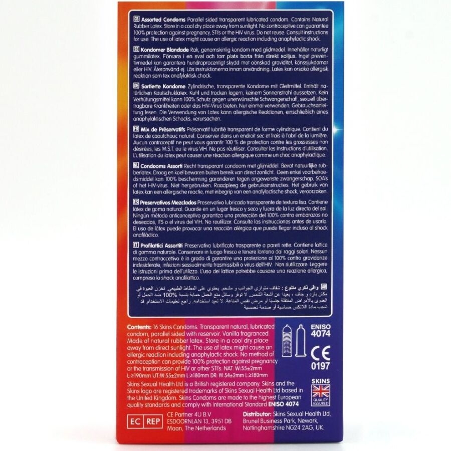 SKINS - SURTIDO PRESERVATIVOS PREMIUM PACK 16
