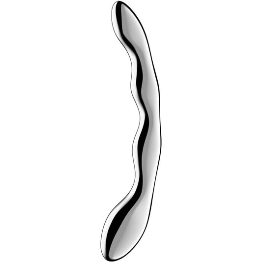 SATISFYER - COSMIC CREST 2 DILDO ACERO INOXIDABLE DOBLE USO