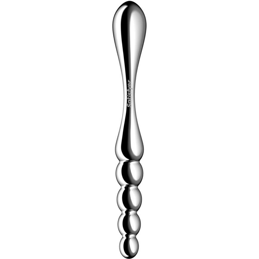 SATISFYER - STAR FORCE 1 DILDO ACERO INOXIDABLE DOBLE USO