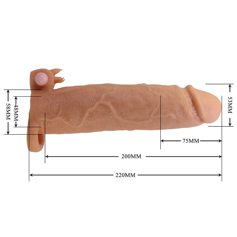 PRETTY LOVE - XERXES FUNDA PARA PENE CON ESTIMULADOR DE CLÍTORIS Y VIBRACIÓN