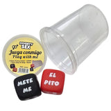 DIABLO PICANTE - DADOS VERBO + LUGAR DEL CUERPO CON CUBILETE