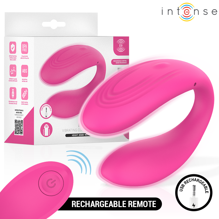 INTENSE - NORA ESTIMULADOR DE PINZA CON VIBRACIÓN ROSA