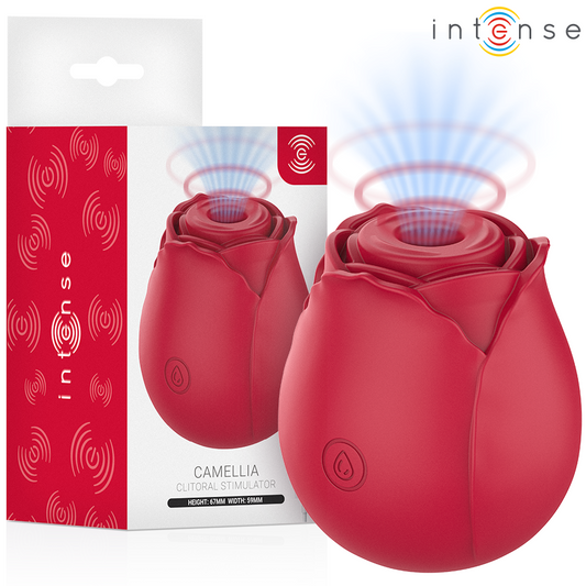 INTENSE - CAMELLIA ROSA SUCCIONADORA DE CLÍTORIS POR ONDAS BURDEOS