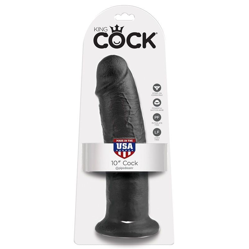 KING COCK - 10 BLACK PENIS 25 CM