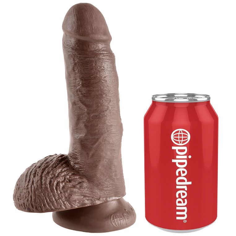 KING COCK - 7 REALISTIC BROWN PENIS 17.8 CM