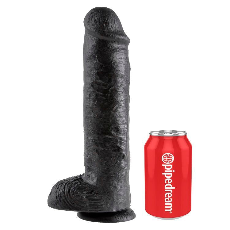 KING COCK - 11 REALISTIC BLACK PENIS 28 CM