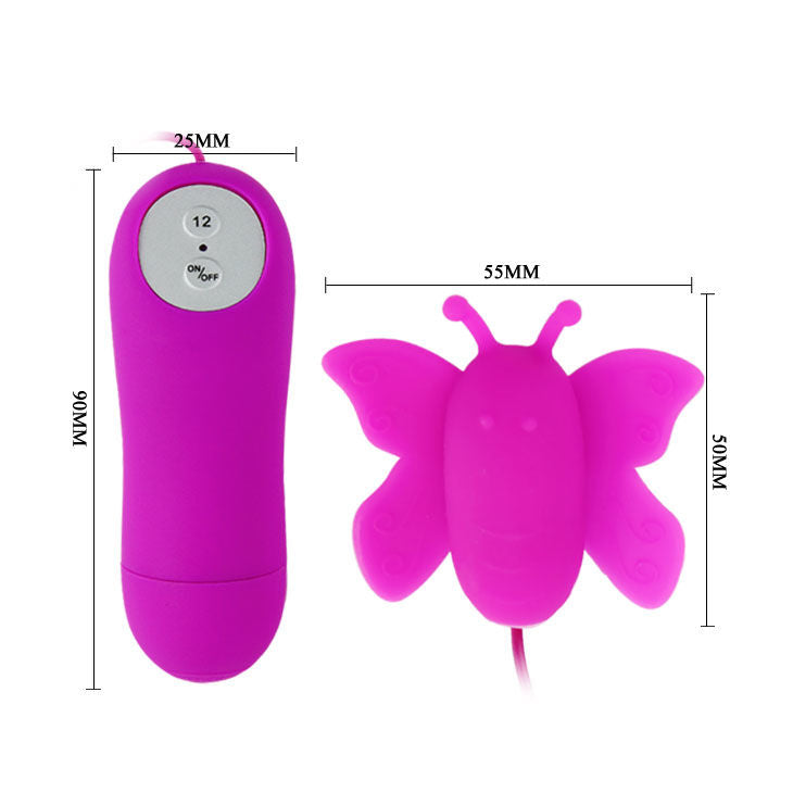 BAILE - CLITORIS STIMULATOR BUTTERFLY LOVE EGGS 12 SPEEDS LILAC REMOTE CONTROL