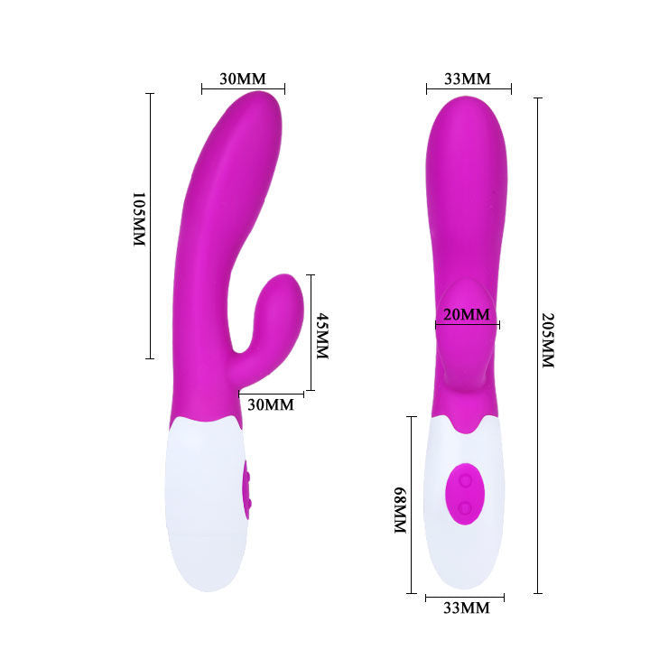 PRETTY LOVE - FLIRTATION VIBRATOR WITH CLITORIS STIMULATOR ALVIS