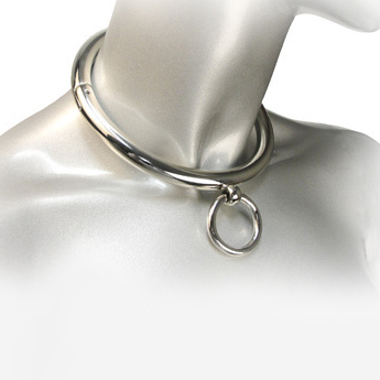 METAL HARD - BDSM NECKLACE WITH RING 10CM