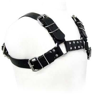 LEATHER BODY - BLACK BULL DOG ​​HARNESS