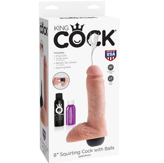 KING COCK - REALISTIC PENIS WITH NATURAL EJACULATOR 20.32 CM