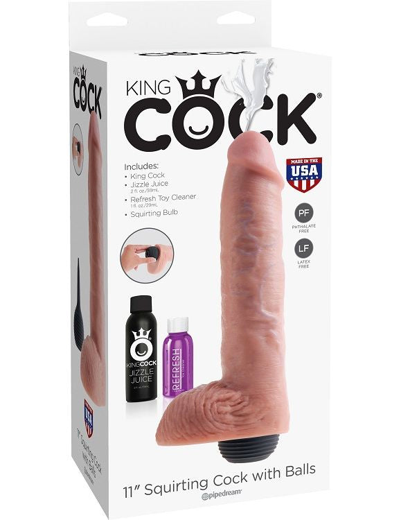 KING COCK - REALISTIC PENIS WITH NATURAL EJACULATOR 27.94 CM