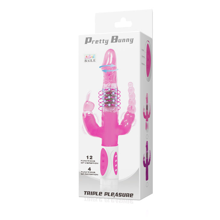 DANCE - PRETTY BUNNY TRIPLE ROTATOR VIBRATOR