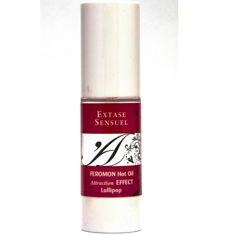 EXTASE SENSUAL - HEAT EFFECT MASSAGE OIL WITH LOLLIPOP PHEROMONES 30 ML