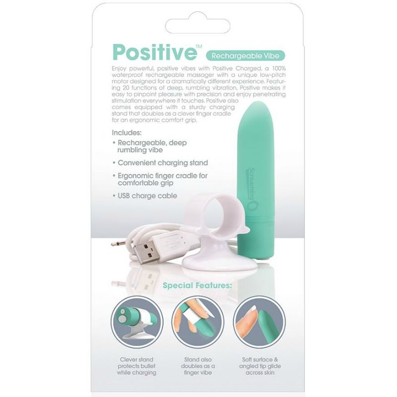 SCREAMING O - POSITIVE RECHARGEABLE MASSAGER GREEN