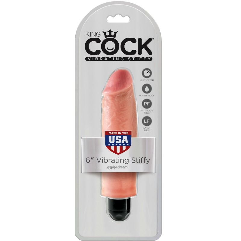 KING COCK - STIFFY REALISTIC VIBRATOR 15.24 CM NATURAL