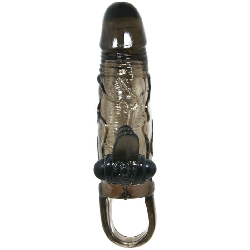 DANCE - BRAVE MAN ANAL AND CLITORIS VIBRATOR PENIS SLEEVE 16.5 CM BLACK