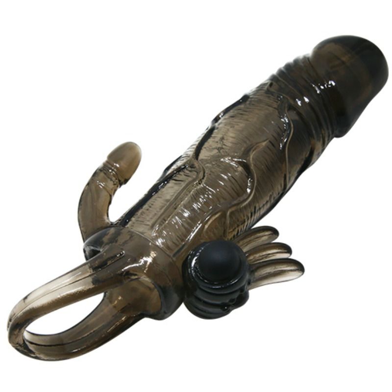 DANCE - BRAVE MAN ANAL AND CLITORIS VIBRATOR PENIS SLEEVE 16.5 CM BLACK