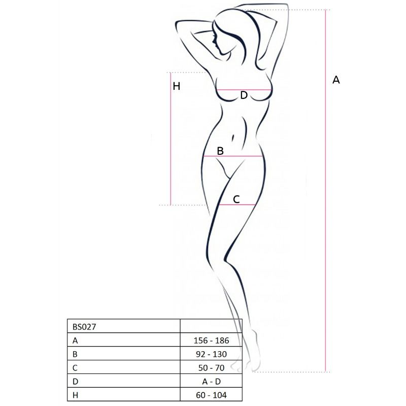 PASSION - WOMAN BS027 BODYSTOCKING STYLE WHITE DRESS ONE SIZE