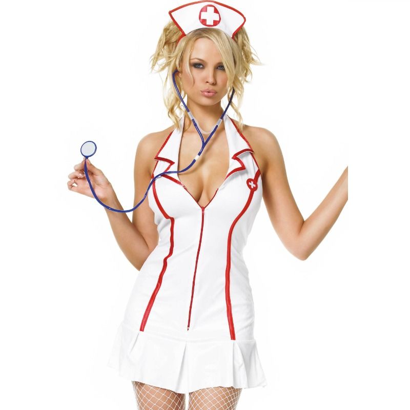 LEG AVENUE - COSTUMES - HEAD NURSE COSTUME 3 PIECES SIZE S/M