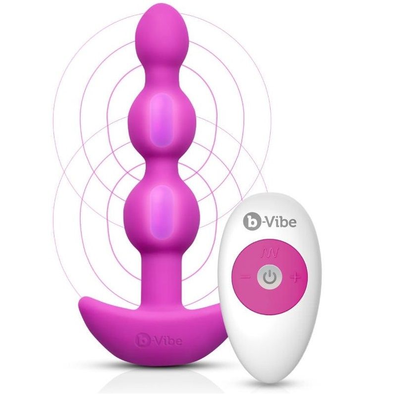 B-VIBE - TRIPLET ANAL REMOTE CONTROL BEADS PINK