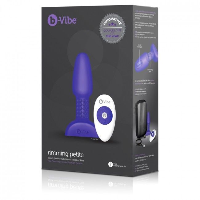 B-VIBE - RIMMING CONTROL REMOTO ANAL PLUG PETITE LILA