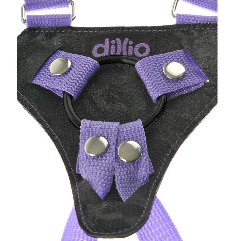 DILLIO - ARNES STRAP ON CON TIRANTES Y DILDO 17.8 CM