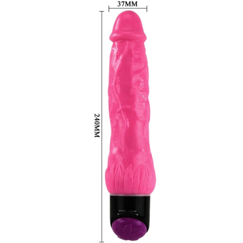 BAILE - COLORFUL SEX VIBRADOR REALISTICO ROSA 24 CM