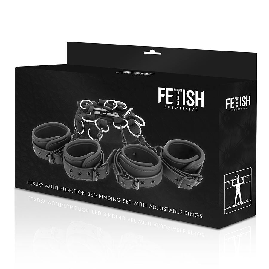 FETISH SUBMISSIVE - LUXURY BED BINDING SET WITH NEOPRENE LINING