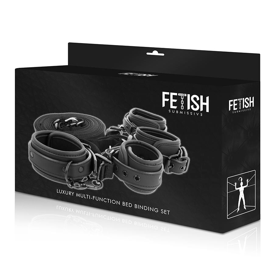 FETISH SUBMISSIVE - NON-PRENE LINING HANDCUFFS AND BONDAGE SET