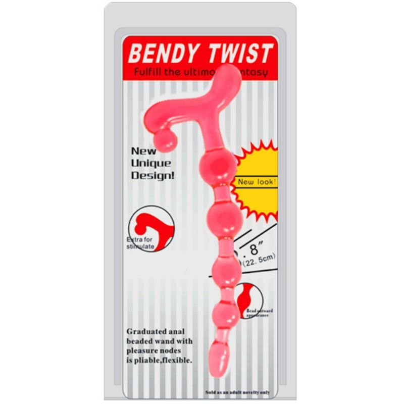 DANCE - BENDY TWIST RED ANAL BEADS