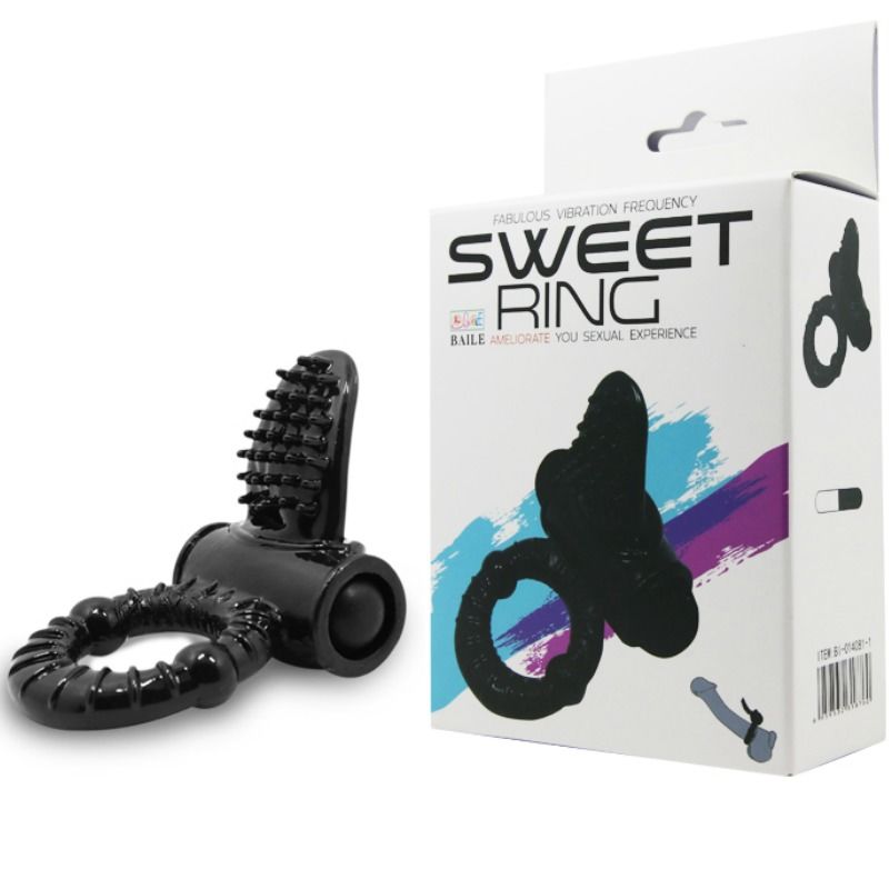 BAILE - SWEET RING ANILLO VIBRADOR CON RABBIT TEXTURADO