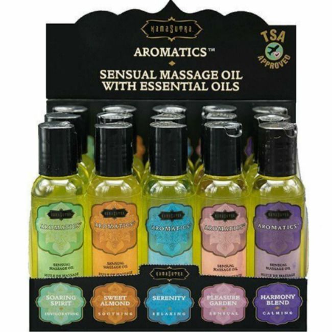 KAMASUTRA - SET OF 15 MASSAGE OILS + DISPLAY BOX