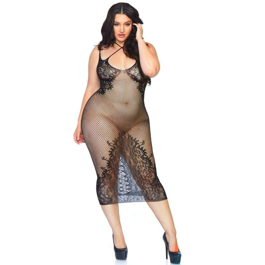 LEG AVENUE - 1X-2X NET BODY DRESS