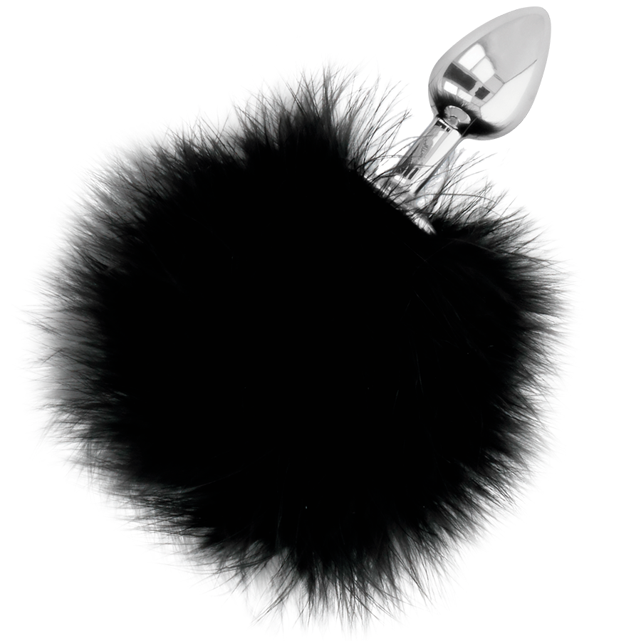 DARKNESS - EXTRA ANAL BUTTPLUG WITH BLACK TAIL 7 CM