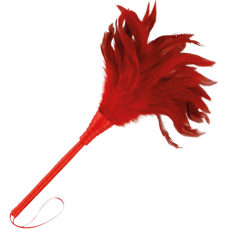 DARKNESS - RED STIMULATING FEATHER 24CM