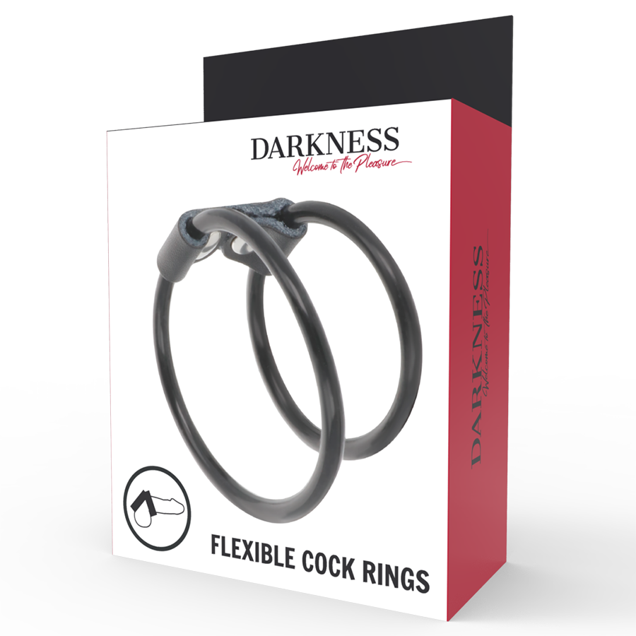 DARKNESS - DOUBLE FLEXIBLE PENIS RING