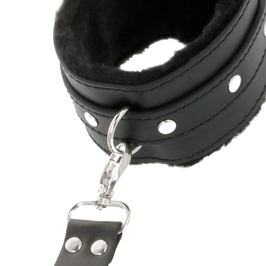 DARKNESS - BLACK LEATHER HAND AND FEET CUFFS