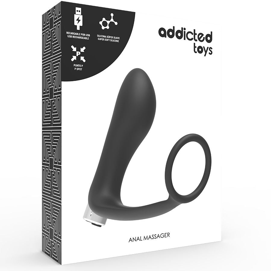 ADDICTED TOYS - VIBRADOR PROSTTICO RECARGABLE MODEL 1 - NEGRO