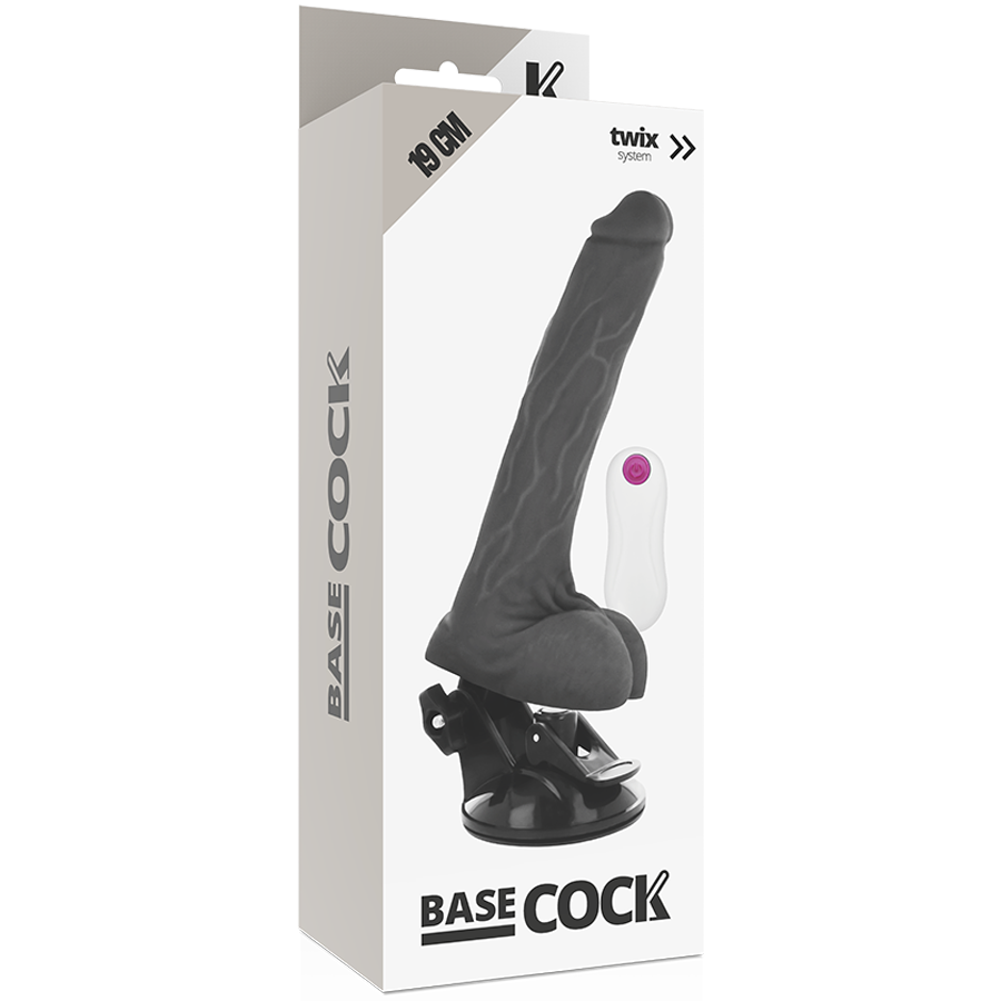 BASECOCK - REALISTIC VIBRATOR NATURAL REMOTE CONTROL 19 CM -O- 4 CM