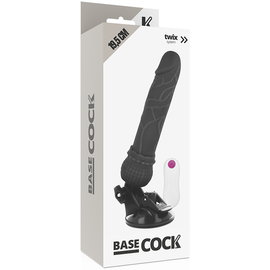 BASECOCK - REALISTIC VIBRATOR NATURAL REMOTE CONTROL 19.5 CM -O- 4 CM