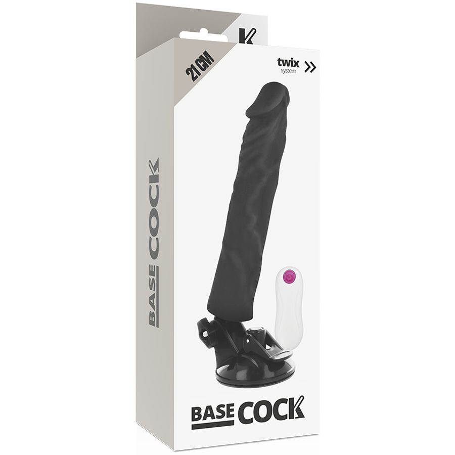 BASECOCK - REALISTIC VIBRATOR NATURAL REMOTE CONTROL 21 CM -O- 4 CM