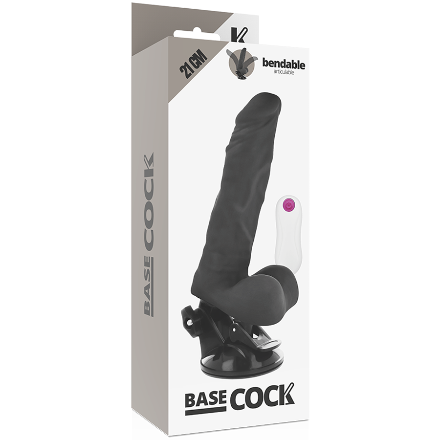 BASECOCK - NATURAL REMOTE CONTROL ARTICULABLE VIBRATOR 21 CM -OR- 5 CM