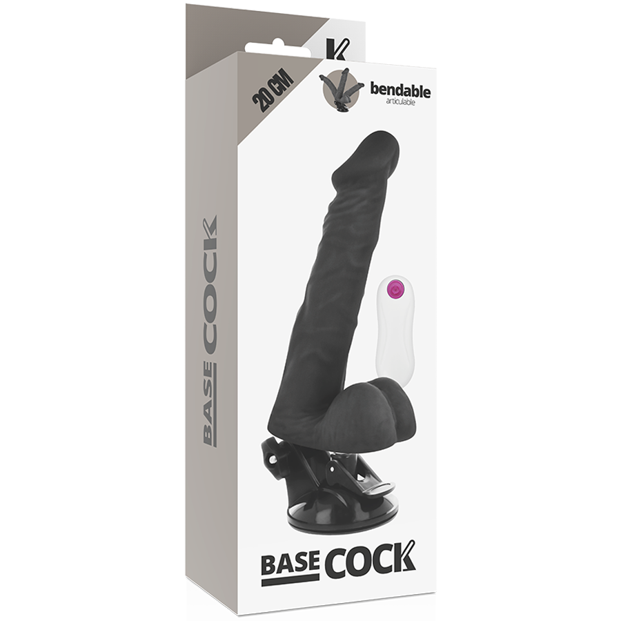 BASECOCK - NATURAL REMOTE CONTROL ARTICULABLE VIBRATOR 20 CM -OR- 4.5 CM