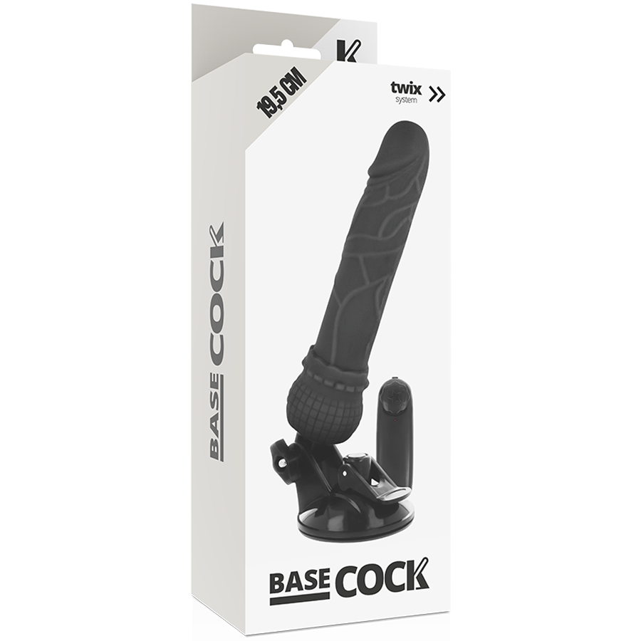 BASECOCK - REALISTIC VIBRATOR NATURAL REMOTE CONTROL 19.5 CM -O- 4 CM