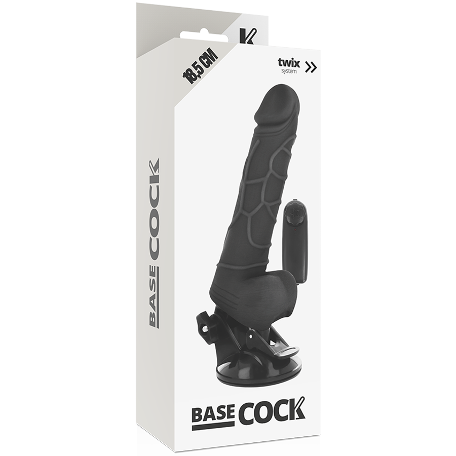 BASECOCK - VIBRADOR REALISTICO CONTROL REMOTO NATURAL 18.5 CM -O- 4CM