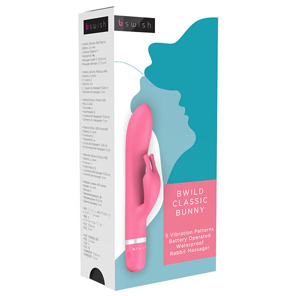 B SWISH - BWILD CLASSIC MASSAGER WITH RABBIT - MAGENTA